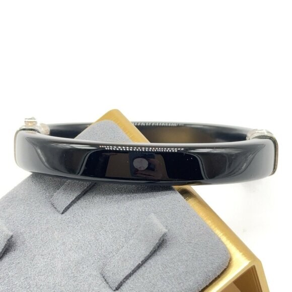 Jay King Bracelet Opal Mosaic Inlay Black Agate Micro Hinged Bangle Sterling 7.5 - Picture 3 of 10
